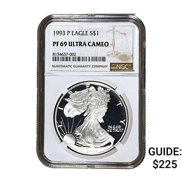 1993-P Silver Eagle NGC PF69