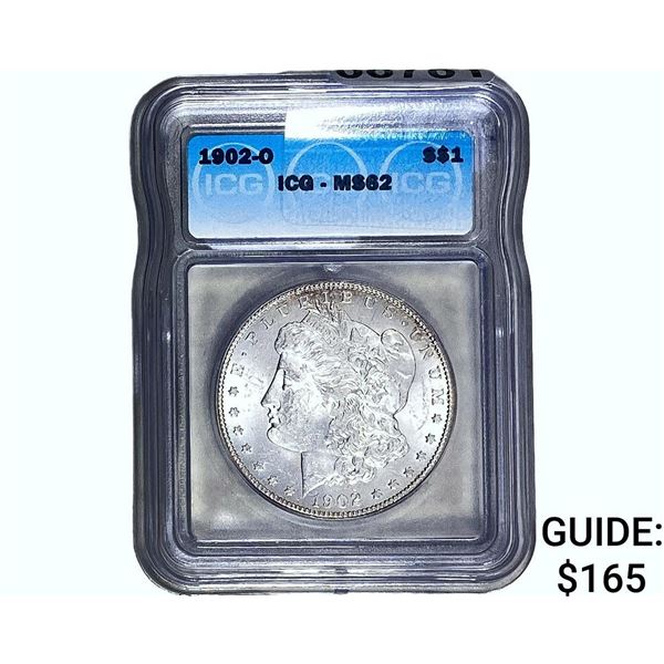 1902-O Morgan Silver Dollar ICG MS63
