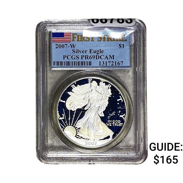 2007-W Silver Eagle PCGS PR69 DCAM