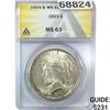 Image 1 : 1923 Silver Peace Dollar ANACS MS63