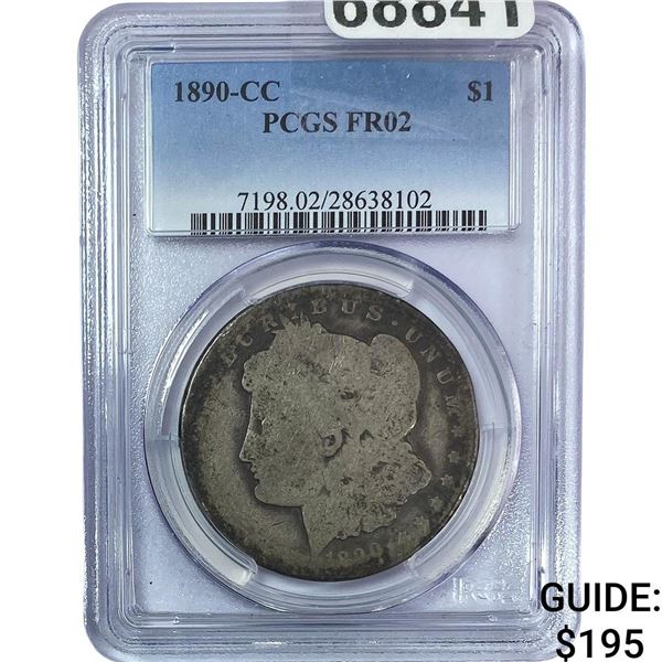 1890-CC Morgan Silver Dollar PCGS FR02