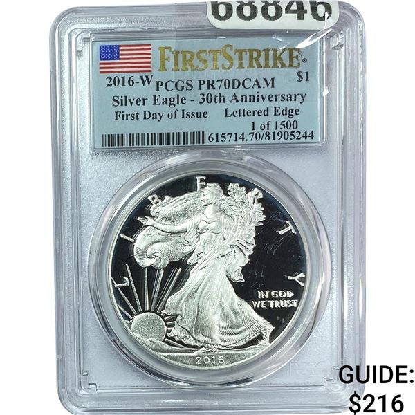 2016-W Silver Eagle PCGS PR70 DCAM