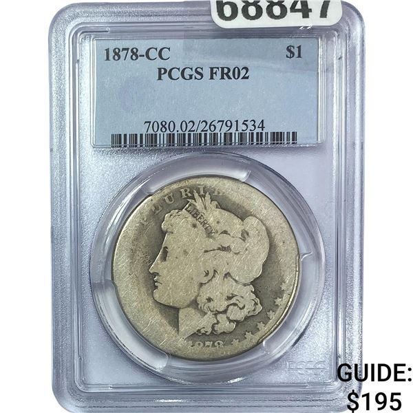 1878-CC Morgan Silver Dollar PCGS FR02