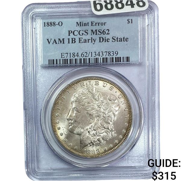 1888-O Morgan Silver Dollar PCGS MS62 VAM 1B