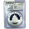 Image 2 : 2011  PCGS MS70 1 OZ Silver China Panada