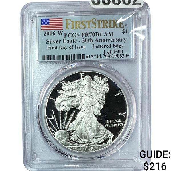 2016-W Silver Eagle PCGS PR70 DCAM