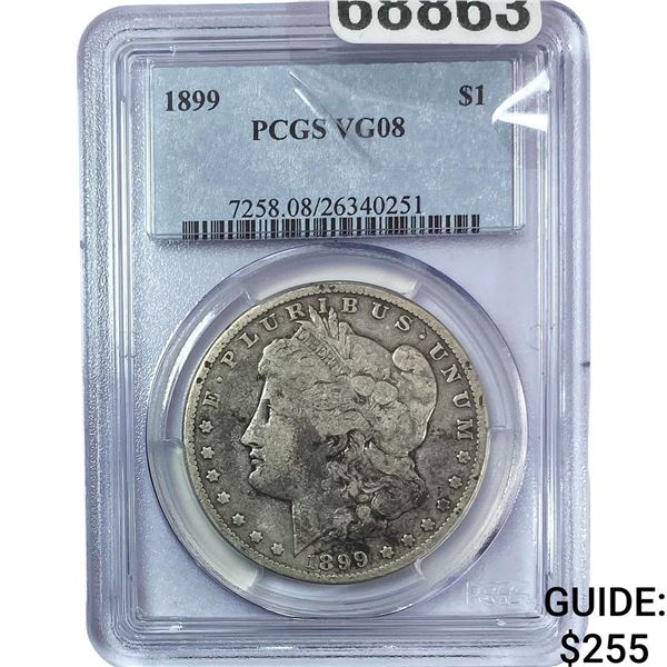 1899 Morgan Silver Dollar PCGS VG08
