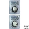 Image 1 : [2 Coins] 2023-S Silver Morgan and Peace Dollar PCGS PR70 DCAM