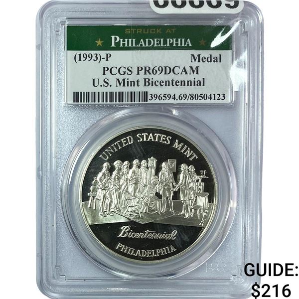 1993-P U.S. Mint Bicentennial Medal PCGS PR69 DCAM
