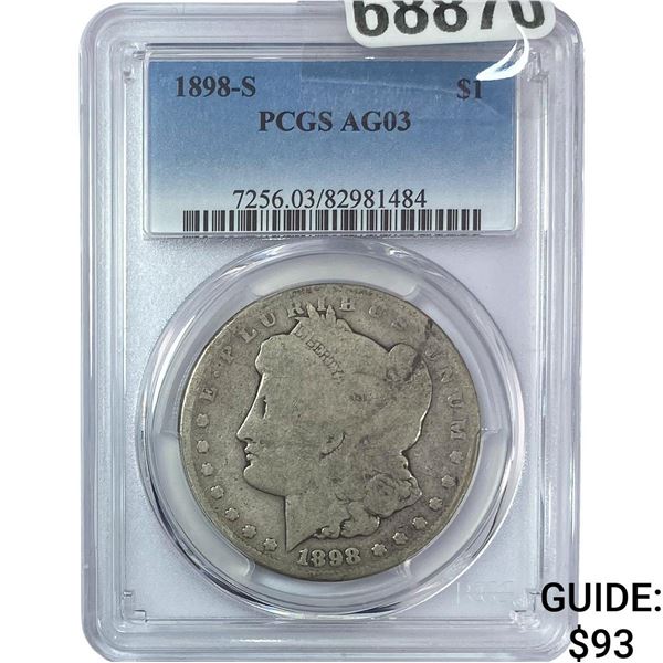 1898-S Morgan Silver Dollar PCGS AG03