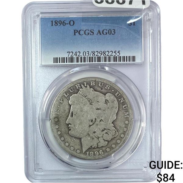 1896-O Morgan Silver Dollar PCGS AG03