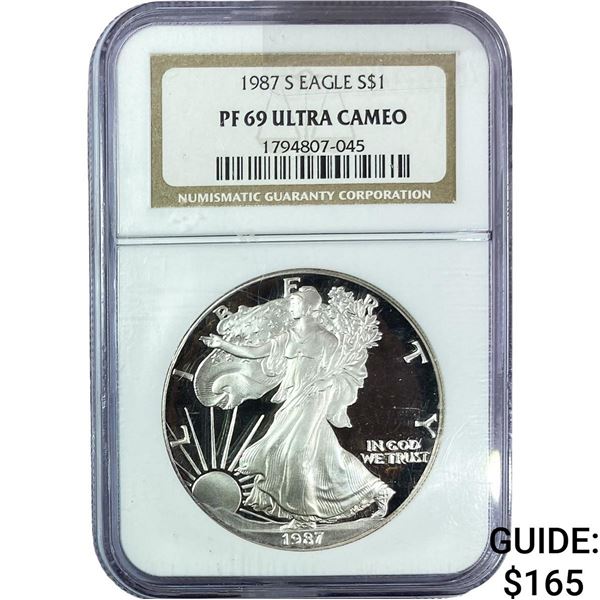 1987 Silver Eagle NGC PF69 Ultra Cameo