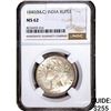 Image 1 : 1840(B&C) Silver British India Rupee-Victoria NGC MS62