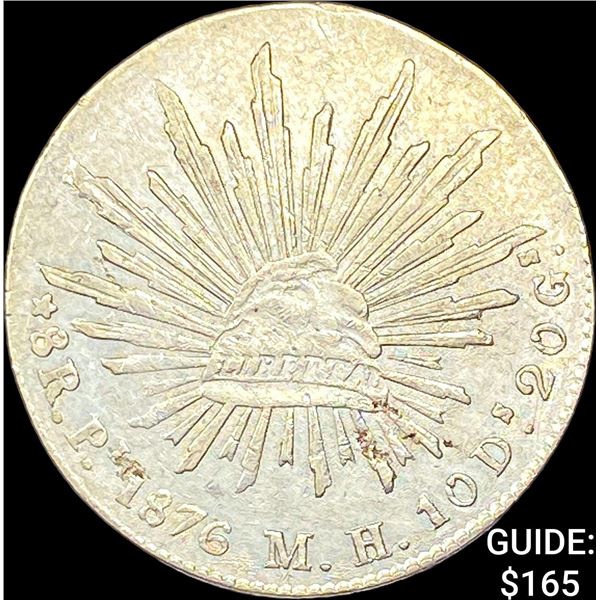 1876Pi MH Mexico Silver 8 Reales CLOSELY UNCIRCULATED