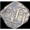 Image 2 : 1500s-1600s Spanish Colonial Silver Cob NEARLY UNCIRCULATED