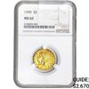 Image 1 : 1909 $5 Gold Half Eagle NGC MS62