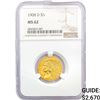 Image 1 : 1908-D $5 Gold Half Eagle NGC MS62