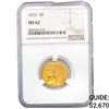 Image 1 : 1912 $5 Gold Half Eagle NGC MS62