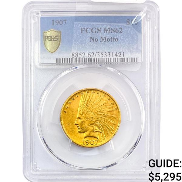 1907 $10 Gold Eagle PCGS MS62