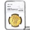 Image 1 : 1901 $20 Gold Double Eagle NGC MS63