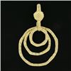 Image 5 : Denise Roberge 22k Yellow Gold Triple 3 Circle Textured Dangle Enhancer Pendant