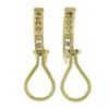 Image 1 : Classic 14K Yellow Gold 0.42 ctw Round Channel Diamond Huggie Cuff Omega Earring