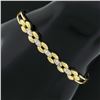Image 8 : 6.5" 14k Yellow Gold 0.60 ctw Diamond Polished Open Bangle Bracelet w/ Clasp