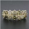 Image 2 : 14K Gold 2.24 ctw Dual Two Row Round Prong Set Diamond Stackable Wedding Band Ri