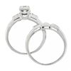 Image 8 : Vintage 14K Gold 0.50 ctw Emerald Cut Diamond Engagement Ring Matching Band Set