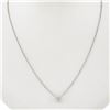 Image 1 : New 14K Gold .47 ctw Round Brilliant Diamond Solitaire Pendant w/ Adjustable Cha