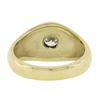 Image 3 : Unisex Solid 14k Gold 0.25 ctw Round Cut Diamond Bezel Solitaire Signet Band Rin
