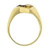 Image 8 : 14k Yellow Gold Custom Fan Cut Bezel Citrine & Amethyst Polished Two Stone Ring