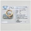 Image 2 : 1.15 ctw Diamond 14KT Yellow Gold Round and Baguette Wedding Set