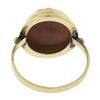Image 2 : Vintage Solid 18k Yellow Gold Bezel Set Oval Carved Shell Cameo Petite Ring