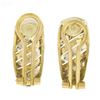 Image 3 : Italian 18k TT Gold Large Wide 11.2mm Textured Domed Omega Back Cuff Earrings