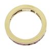 Image 2 : 18k Yellow Gold Channel GIA Square Step Burma Ruby Wide Eternity Stack Band Ring