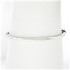 Image 2 : 14k White Gold 6.7" 1.25 ctw Round Prong Diamond Stack Hinged Open Bangle Bracel