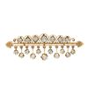 Image 1 : Vintage Victorian Revival 14k Rosy Gold 3.26 ctw Round Diamond Dangle Pin Brooch