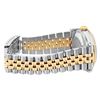 Image 8 : Rolex Mens Two Tone Sapphire Factory Champagne Diamond Dial Fluted Bezel Datejus