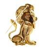 Image 4 : Large Vintage 18K Gold Multicolor Enamel Detailed Textured Lion Brooch Pin