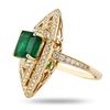 Image 2 : 2.67 ctw Emerald and 0.53 ctw Diamond 14K Yellow Gold Ring