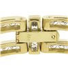 Image 9 : Unisex 18K Gold 14.9 ctw Channel Set FIERY Diamond Wide Link Statement Bracelet