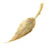 Image 1 : Tiffany & Co. 14K Yellow Gold Detailed Flared Textured Curved Leaf Pin Brooch