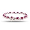Image 2 : 13.96 ctw BURMESE Ruby and 2.63 ctw Diamond Platinum Bracelet (GIA CERTIFIED)