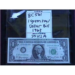 Green Seal Dollar Bill