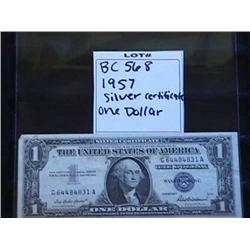 1957 Silver Certificate One Dollar