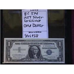 1957 Silver Certificate One Dollar