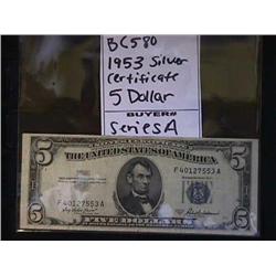 1953 Silver Certificate 5 Dollar