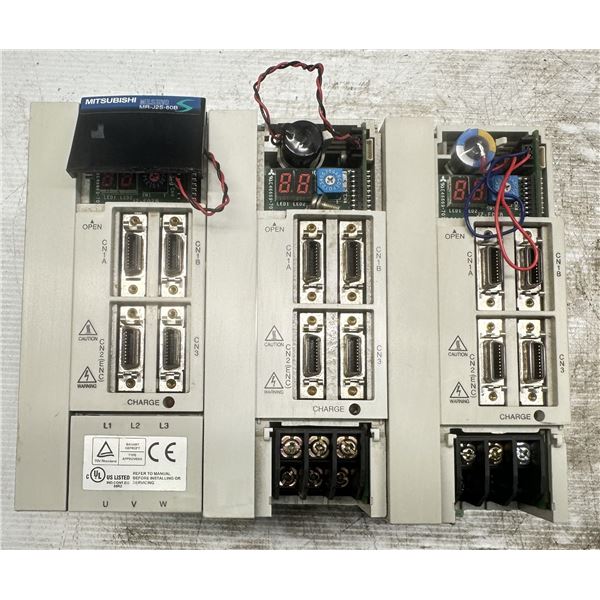 (3) Mitsubishi #MR-J2S-60B AC Servo Drivers