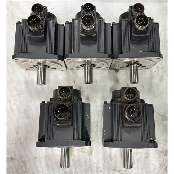 (5) Mitsubishi #HC-SFS102K AC Servo Motors
